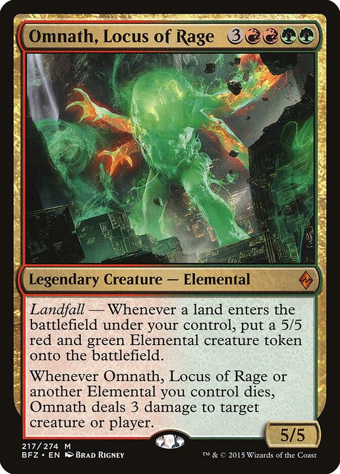 Omnath, Locus of Rage - Battle for Zendikar (BFZ) NM