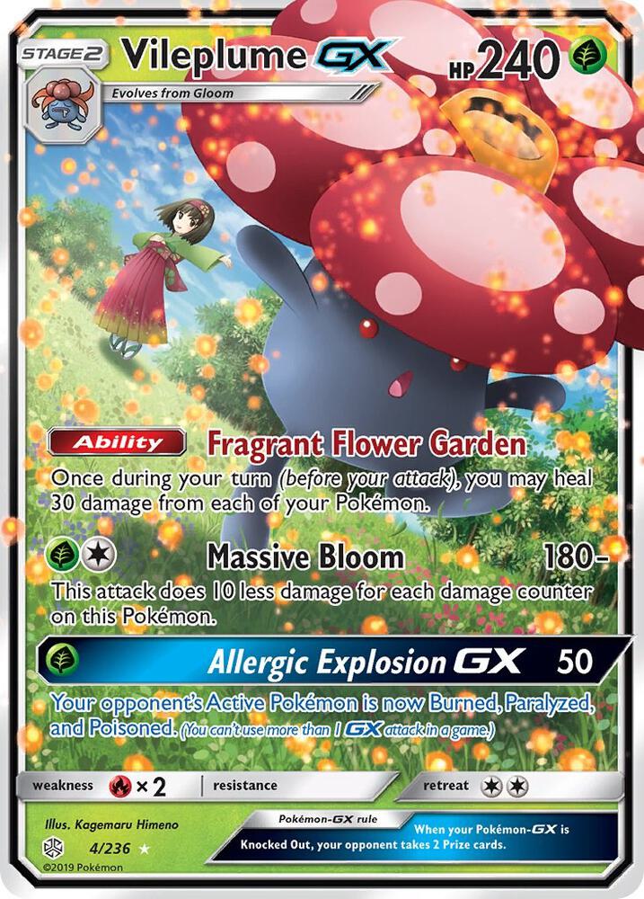 Vileplume GX - SM - Cosmic Eclipse (SM12) LP *FOIL*