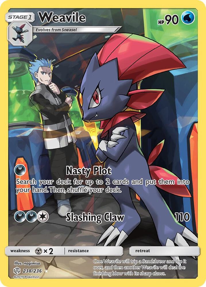 Weavile (Secret) - SM - Cosmic Eclipse (SM12) NM *FOIL*