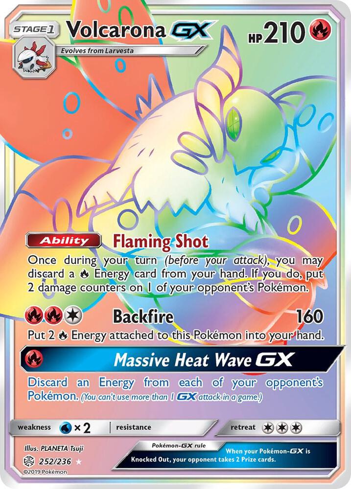 Volcarona GX (Secret) - SM - Cosmic Eclipse (SM12) NM *FOIL*
