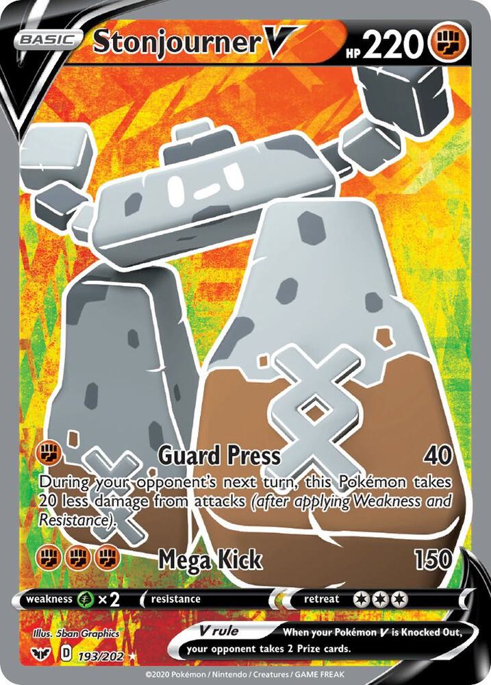 Stonjourner V (Full Art) - SWSH01: Sword & Shield Base Set (SWSH01) NM *FOIL*