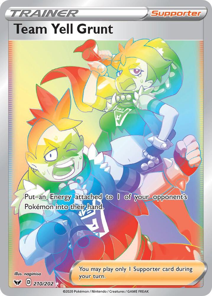 Team Yell Grunt (Secret) - SWSH01: Sword & Shield Base Set (SWSH01) NM *FOIL*