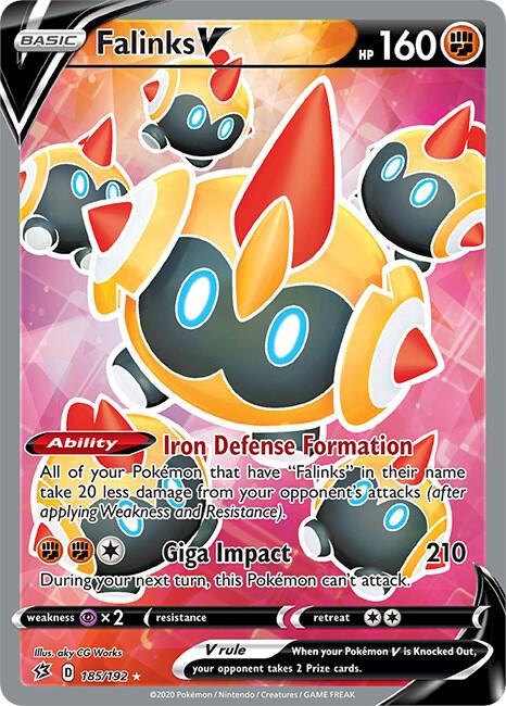 Falinks V (Full Art) - SWSH02: Rebel Clash (SWSH02) NM *FOIL*