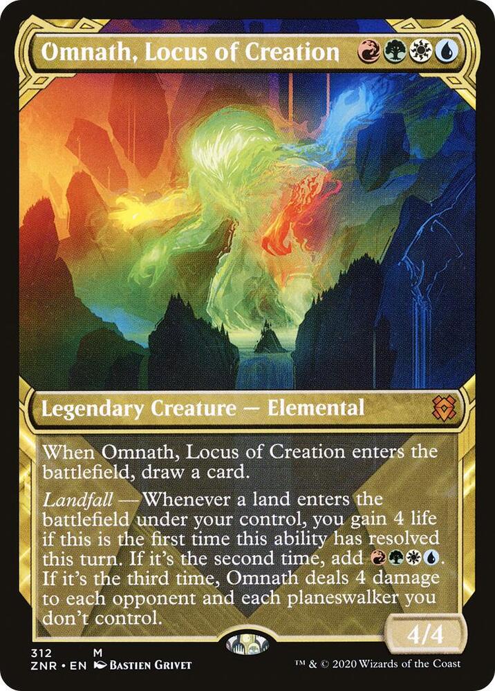 Omnath, Locus of Creation (Showcase) - Zendikar Rising (ZNR) NM