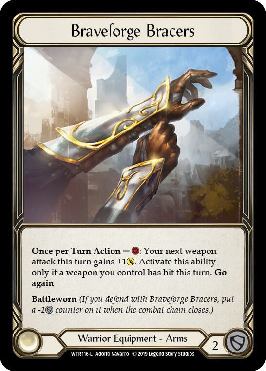 Braveforge Bracers - Welcome to Rathe (WTR) Rainbow Foil NM