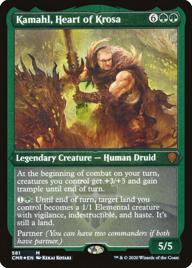 Kamahl, Heart of Krosa (Foil Etched) - Commander Legends (CMR) LP *FOIL*
