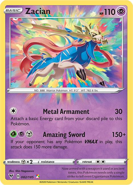 Zacian - SWSH04: Vivid Voltage (SWSH04) NM *FOIL*