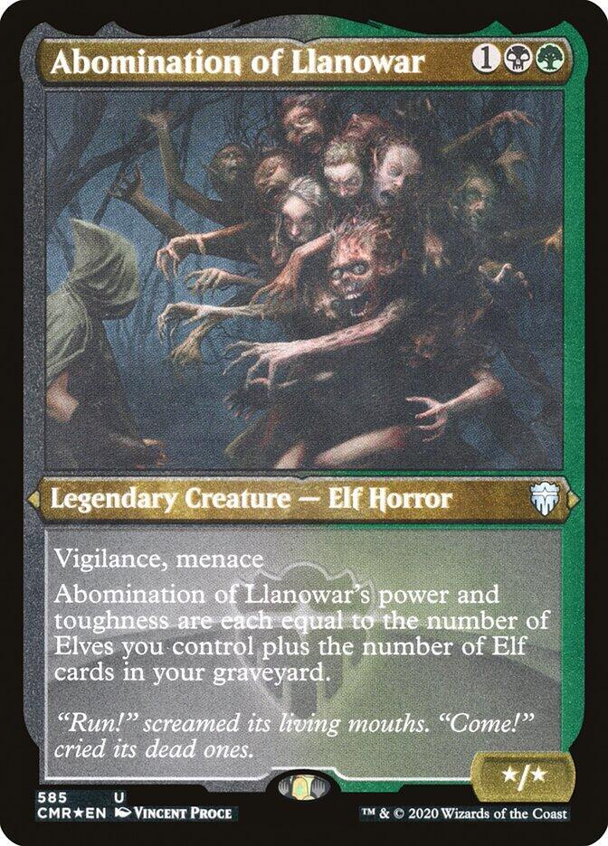 Abomination of Llanowar (Foil Etched) - Commander Legends (CMR) NM *FOIL*