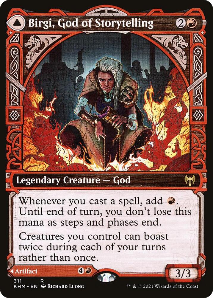 Birgi, God of Storytelling (Showcase) - Kaldheim (KHM) NM