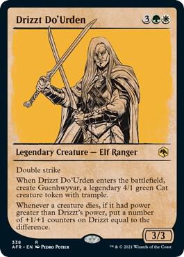 Drizzt Do'Urden (Showcase) - Adventures in the Forgotten Realms (AFR) NM *FOIL*