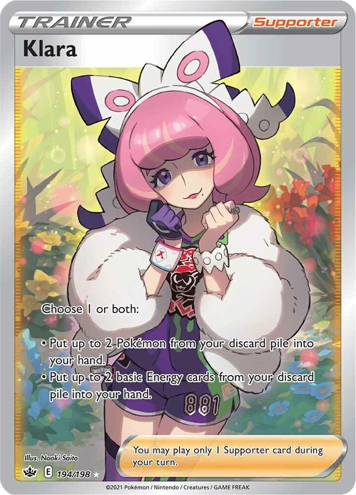 Klara (Full Art) - SWSH06: Chilling Reign (SWSH06) NM *FOIL*