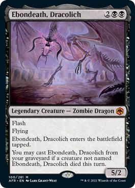 Ebondeath, Dracolich - Adventures in the Forgotten Realms (AFR) NM
