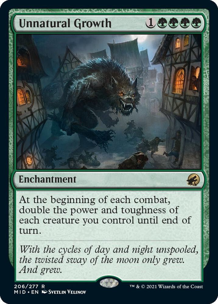 Unnatural Growth - Innistrad: Midnight Hunt (MID) NM *FOIL*