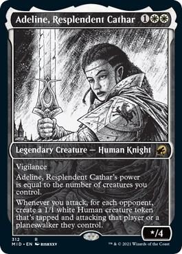 Adeline, Resplendent Cathar (Showcase) - Innistrad: Midnight Hunt (MID) NM *FOIL*