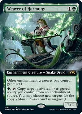 Weaver of Harmony (Extended Art) - Kamigawa: Neon Dynasty (NEO) NM *FOIL*