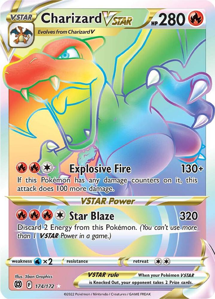 Charizard VSTAR (Secret) - SWSH09: Brilliant Stars (SWSH09) NM *FOIL*