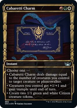 Cabaretti Charm (Gilded Foil) - Streets of New Capenna (SNC) NM *FOIL*