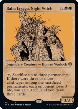 Baba Lysaga, Night Witch (Showcase) - Commander Legends: Battle for Baldur's Gate (CLB) NM