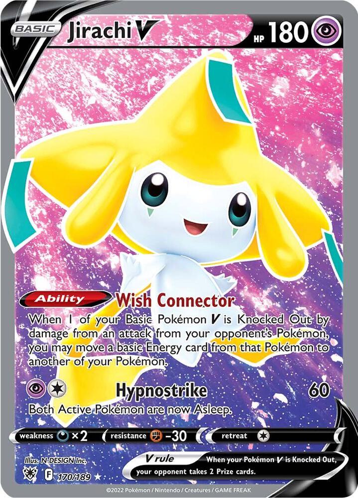 Jirachi V (Full Art) - SWSH10: Astral Radiance (SWSH10) NM *FOIL*