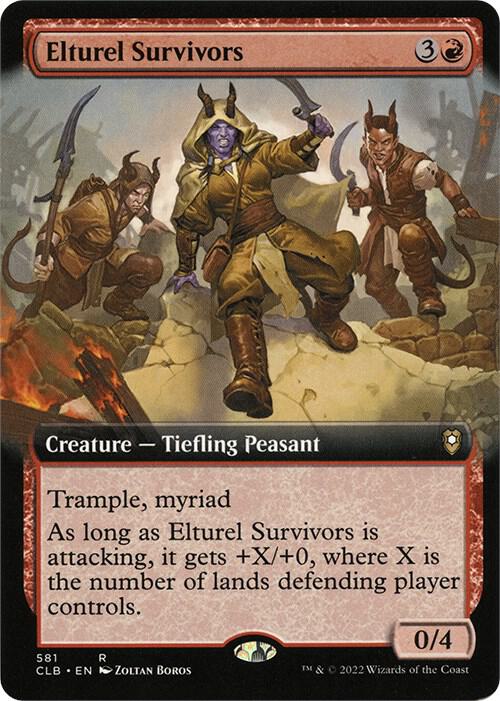 Elturel Survivors (Extended Art) - Commander Legends: Battle for Baldur's Gate (CLB) NM *FOIL*