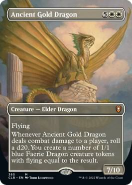 Ancient Gold Dragon (Borderless) - Commander Legends: Battle for Baldur's Gate (CLB) NM