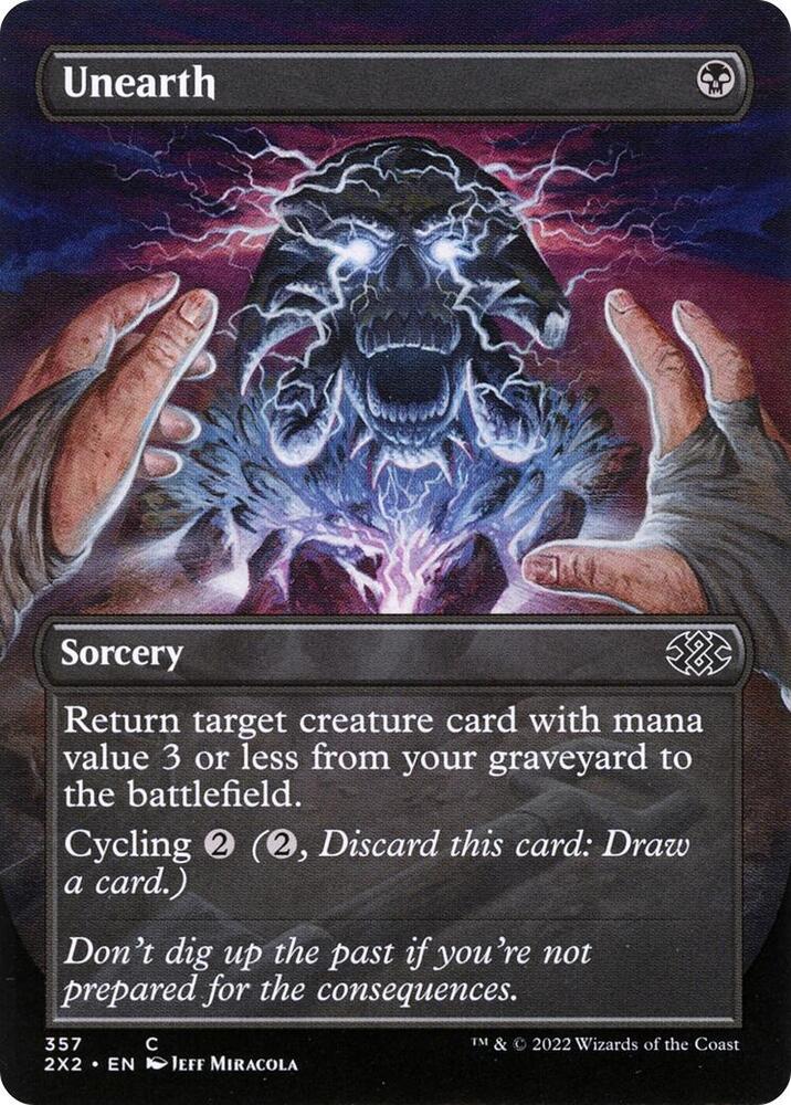 Unearth (Borderless) - Double Masters 2022 (2X2) NM *FOIL*