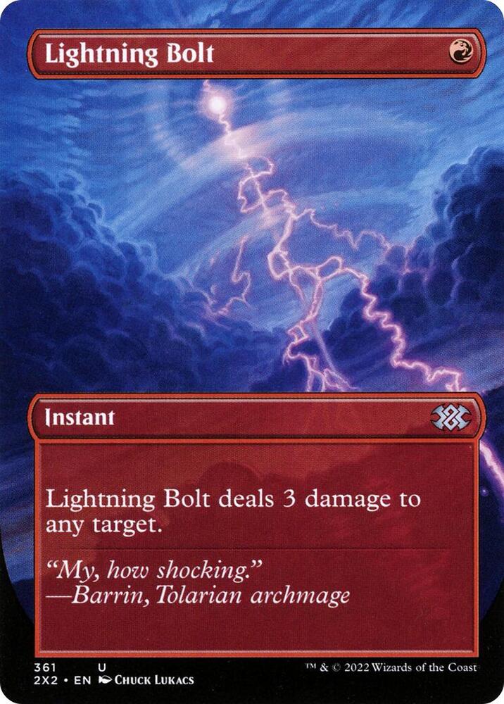 Lightning Bolt (Borderless) - Double Masters 2022 (2X2) NM