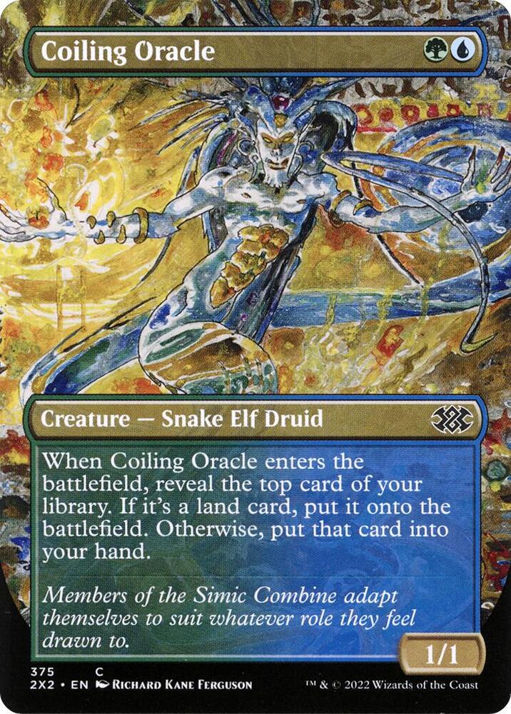 Coiling Oracle (Borderless) - Double Masters 2022 (2X2) NM