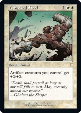 Tempered Steel (Retro Frame) - Commander: The Brothers' War (BRC) NM