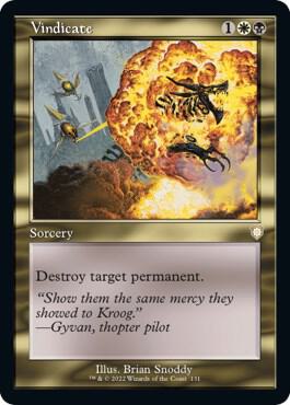 Vindicate (Retro Frame) - Commander: The Brothers' War (BRC) LP
