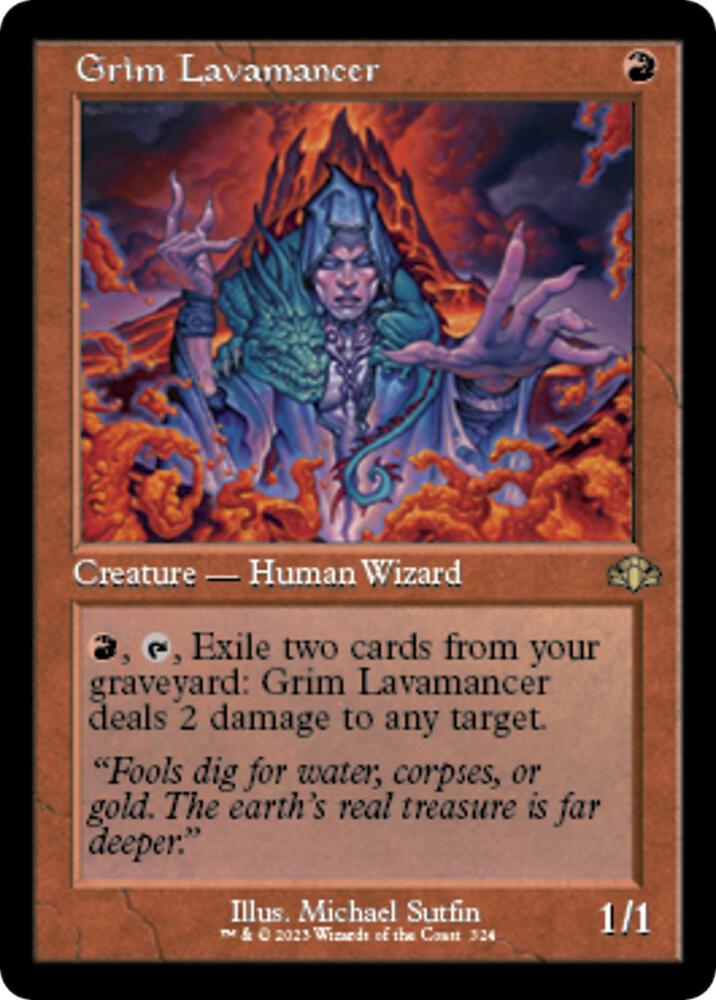 Grim Lavamancer (Retro Frame) - Dominaria Remastered (DMR) NM *FOIL*