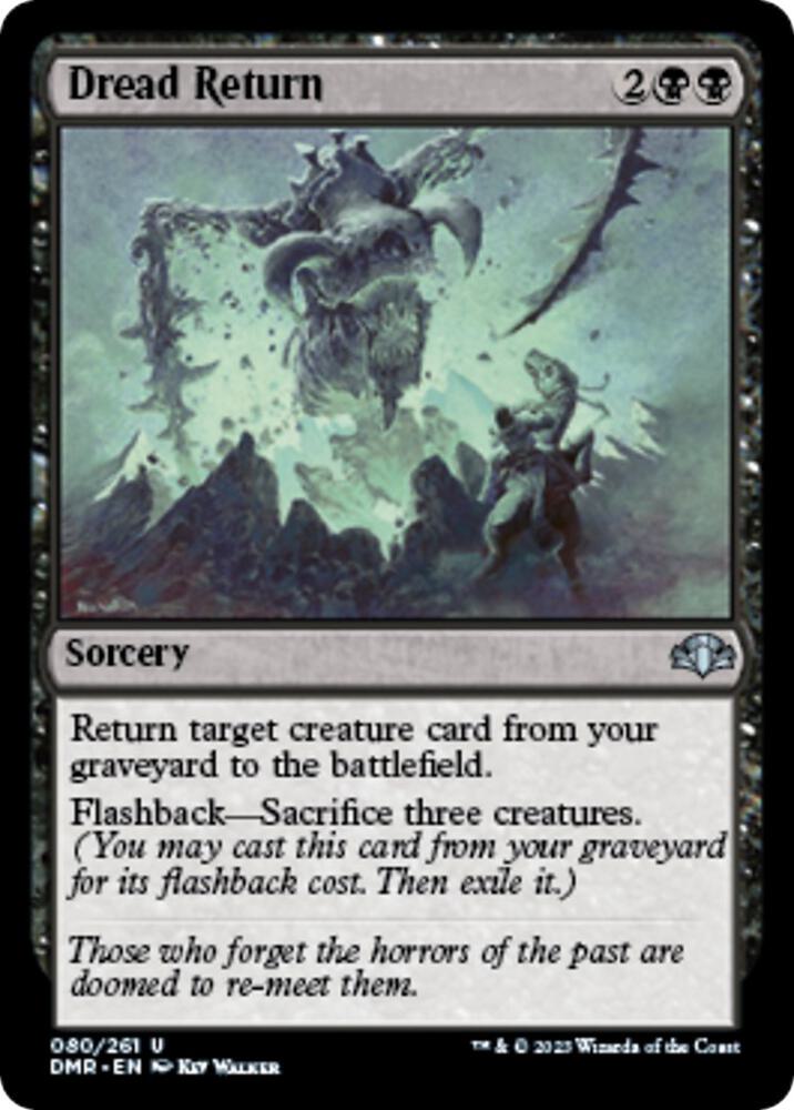 Dread Return - Dominaria Remastered (DMR) NM *FOIL*