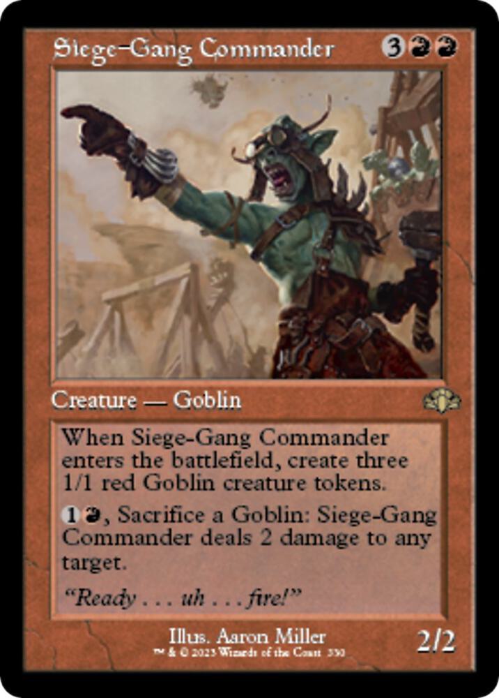 Siege-Gang Commander (Retro Frame) - Dominaria Remastered (DMR) NM
