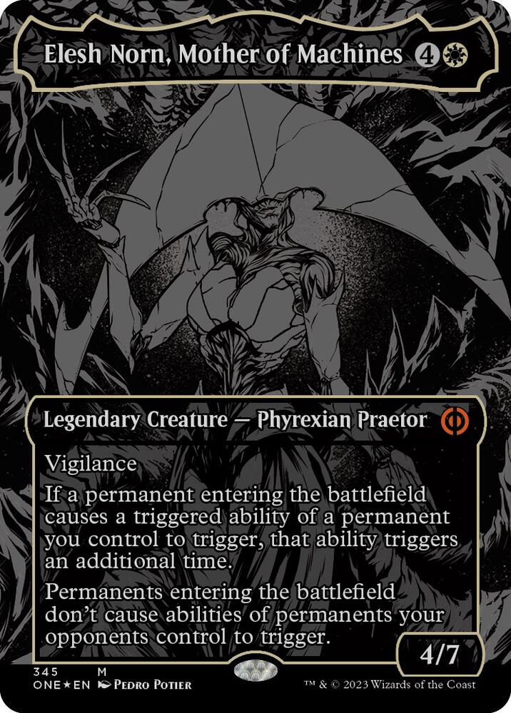 Elesh Norn, Mother of Machines (Oil Slick Raised Foil) - Phyrexia: All Will Be One (ONE) NM *FOIL*
