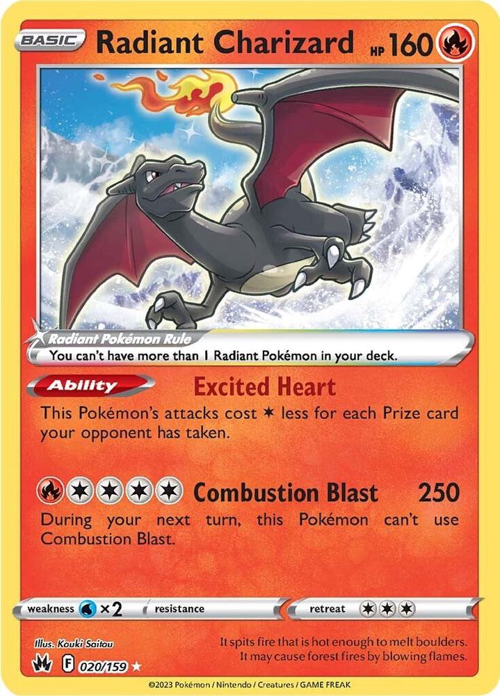 Radiant Charizard - SWSH: Crown Zenith (CRZ) NM *FOIL*