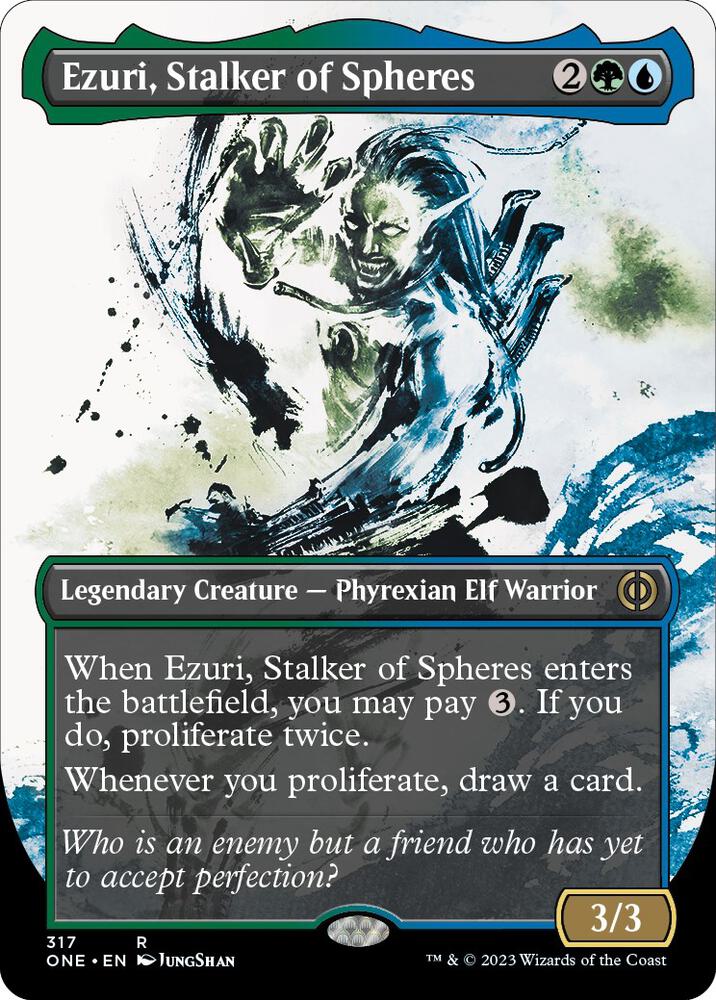 Ezuri, Stalker of Spheres (Showcase) - Phyrexia: All Will Be One (ONE) NM