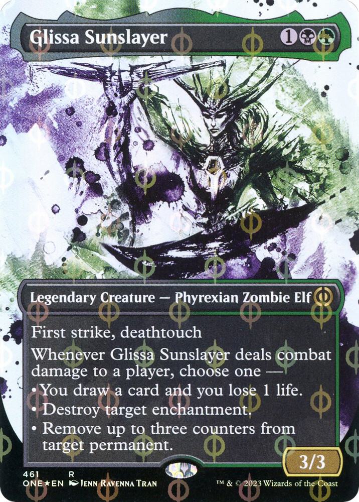 Glissa Sunslayer (Showcase) (Step-and-Compleat Foil) - Phyrexia: All Will Be One (ONE) NM *FOIL*