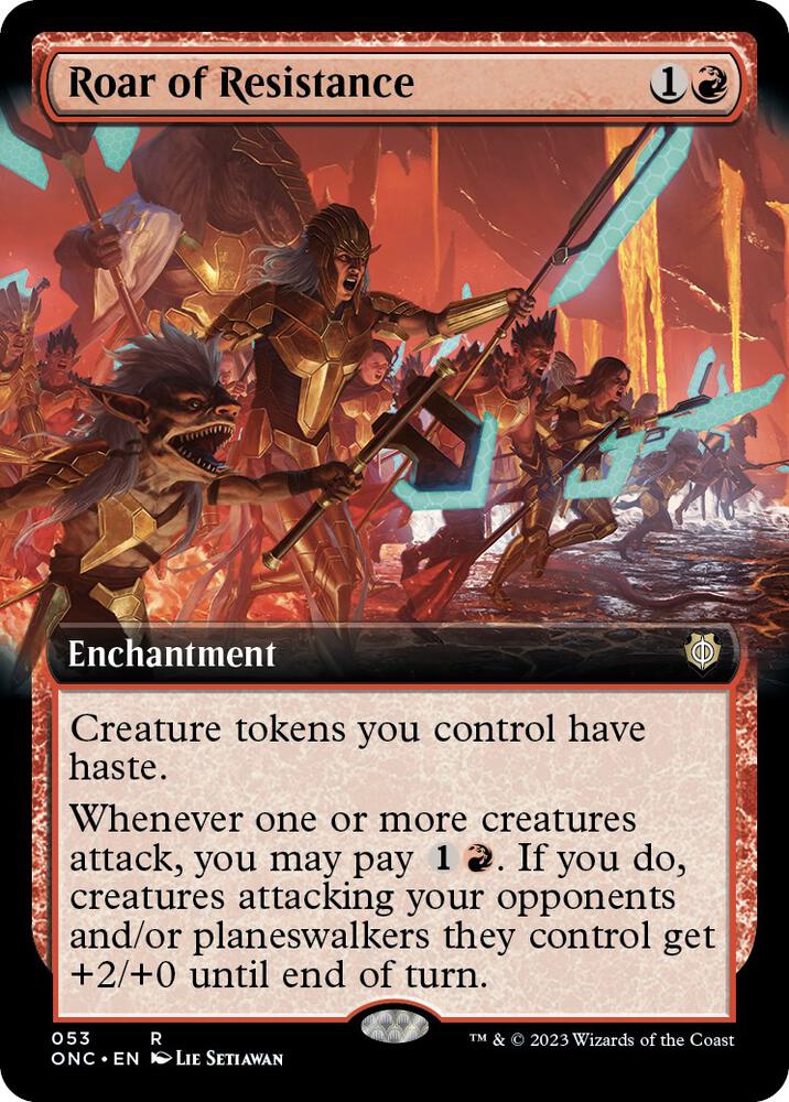 Roar of Resistance (Extended Art) - Commander: Phyrexia: All Will Be One (ONC) NM