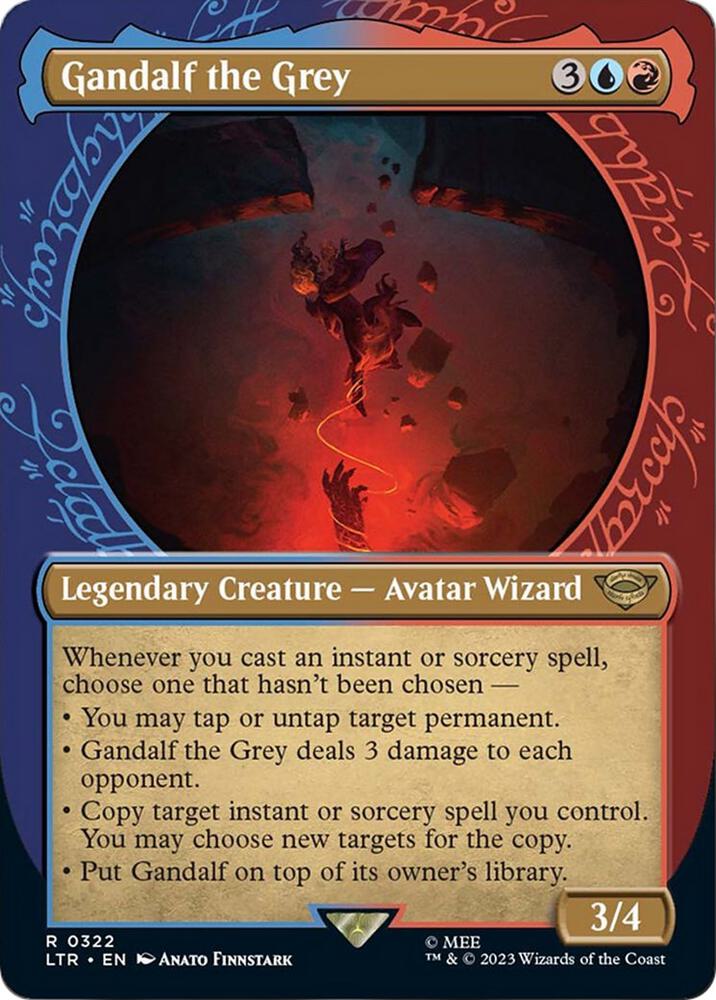 Gandalf the Grey (Showcase) - Universes Beyond: The Lord of the Rings: Tales of Middle-earth (LTR) NM