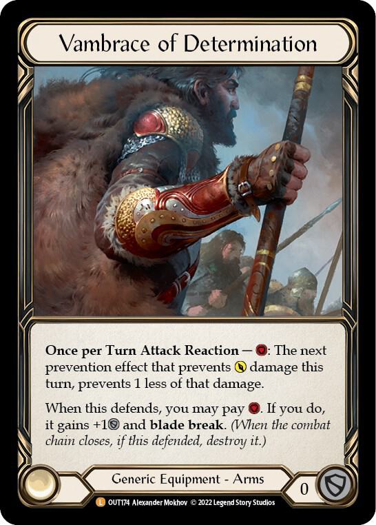 Vambrace of Determination - Outsiders (OUT) NM *Rainbow Foil*