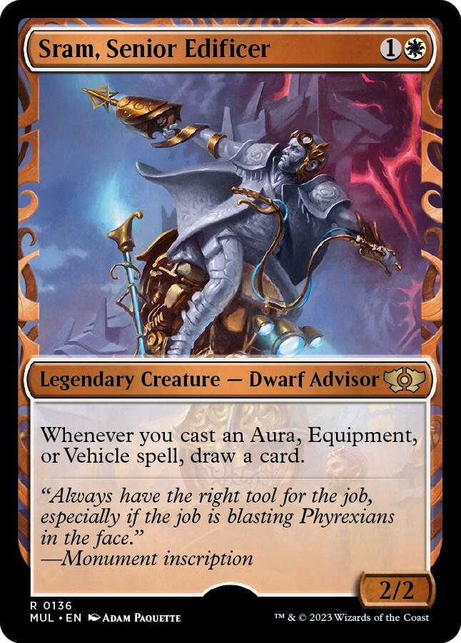 Sram, Senior Edificer (Halo Foil) - March of the Machine: Multiverse Legends (MUL) NM *FOIL*