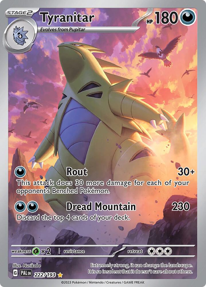 Tyranitar - 222/193 - SV02: Paldea Evolved (PAL) NM *FOIL*
