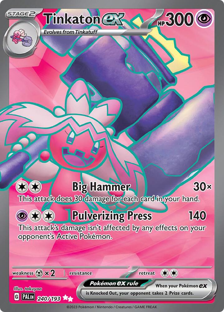 Tinkaton ex - 240/193 - SV02: Paldea Evolved (PAL) NM *FOIL*