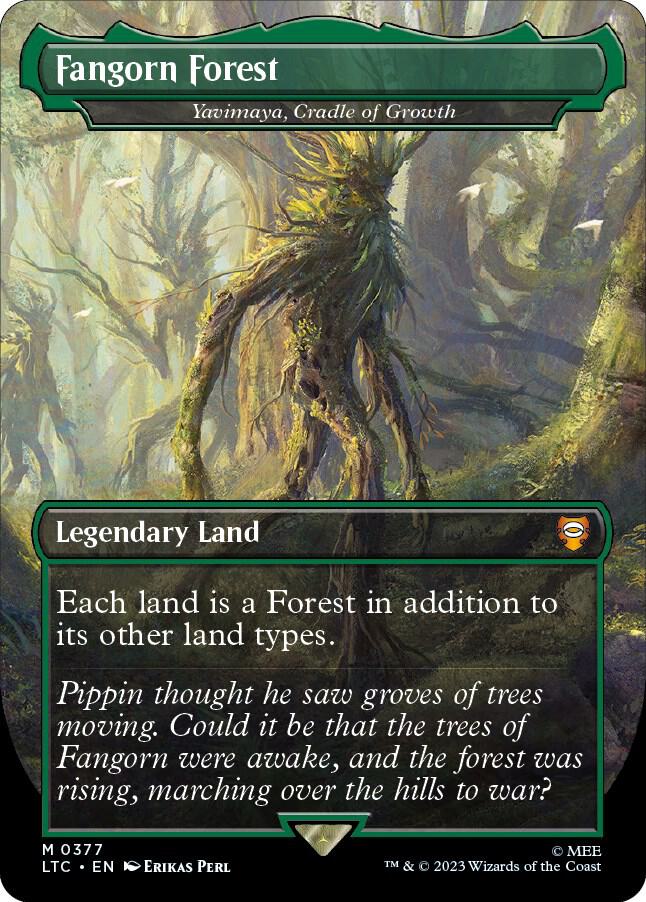 Fangorn Forest - Yavimaya, Cradle of Growth - Commander: The Lord of the Rings: Tales of Middle-earth (LTC) NM *FOIL*