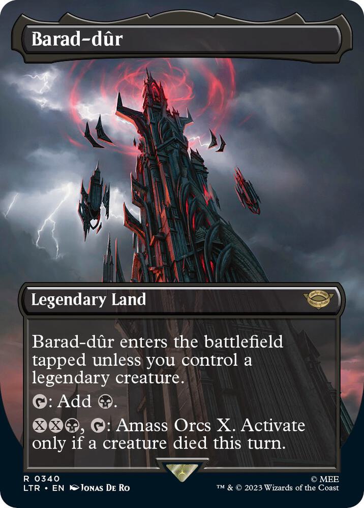 Barad-dur (0340) (Borderless) - Universes Beyond: The Lord of the Rings: Tales of Middle-earth (LTR) NM