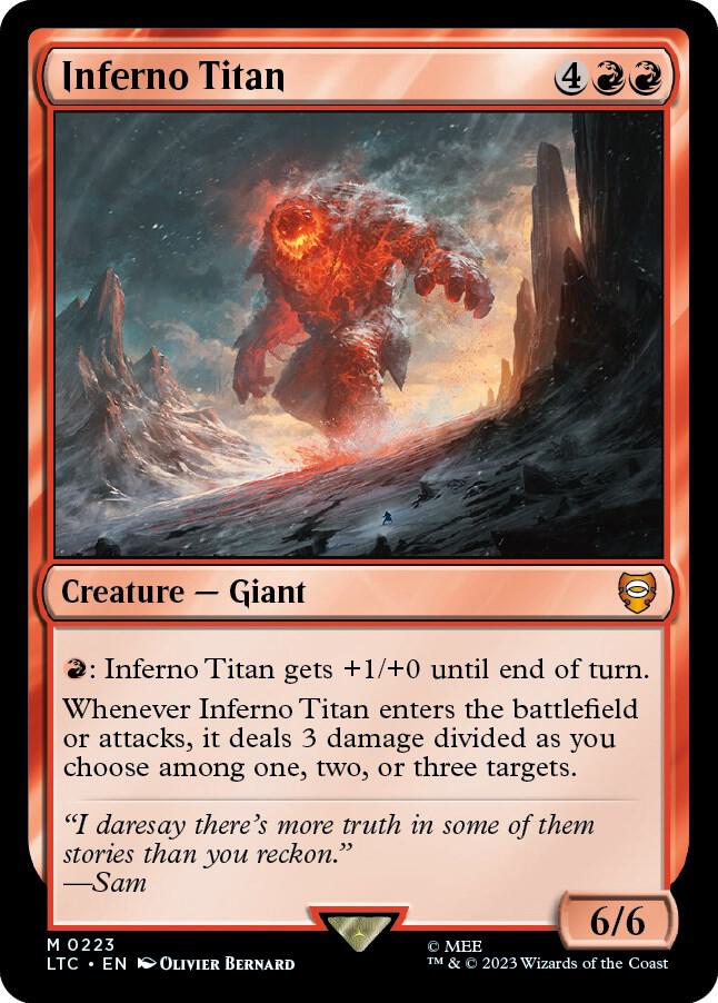 Inferno Titan - Commander: The Lord of the Rings: Tales of Middle-earth (LTC) NM