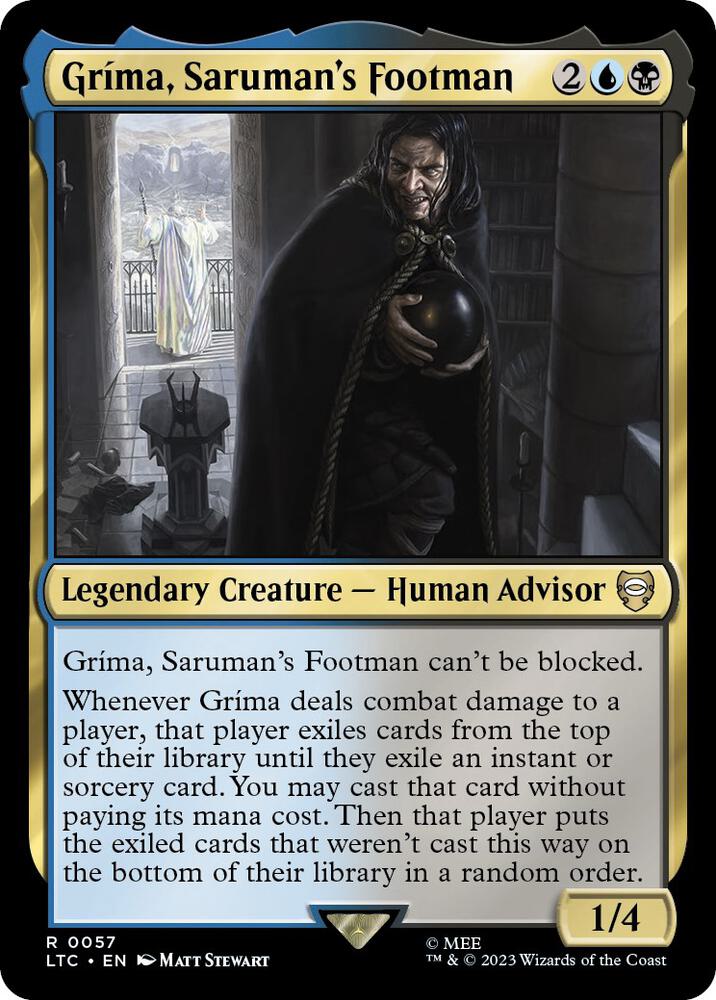 Grima, Saruman's Footman - Commander: The Lord of the Rings: Tales of Middle-earth (LTC) NM
