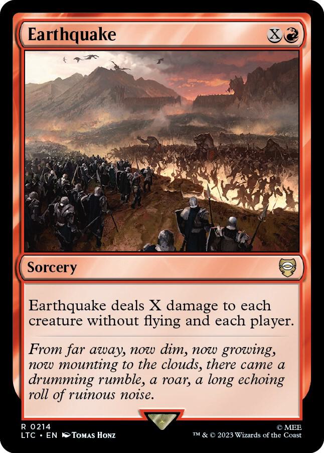 Earthquake - Commander: The Lord of the Rings: Tales of Middle-earth (LTC) NM