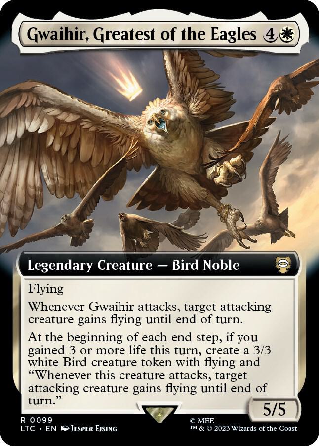Gwaihir, Greatest of the Eagles (Extended Art) - Commander: The Lord of the Rings: Tales of Middle-earth (LTC) NM