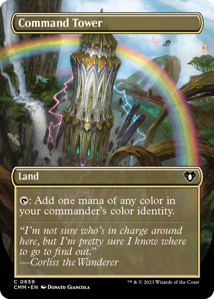Command Tower (Borderless) - Commander Masters (CMM) NM